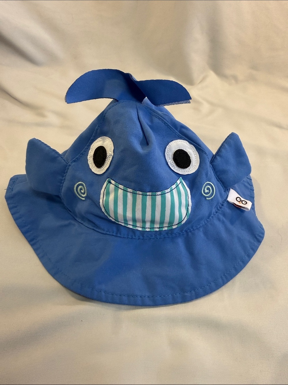 Zooccini Kids Blue Whale Sun Hat with Striped Smile